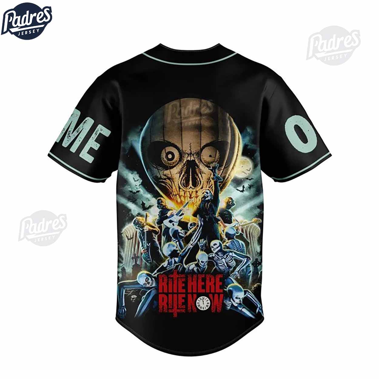 Custom Music Ghost Black Baseball Jersey Style - Padres Jersey Oasis: Elevate Your Baseball Style Game... (Image 3)