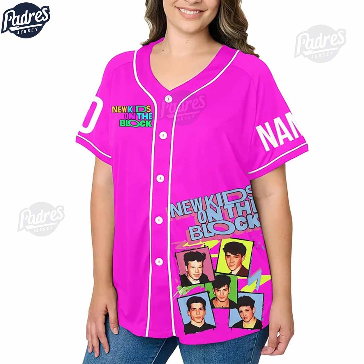 Custom Music Nkotb Girl i'm not old i'm vintage Baseball Jersey Style - Padres Jersey Oasis: Elevate Your... (Image 2)