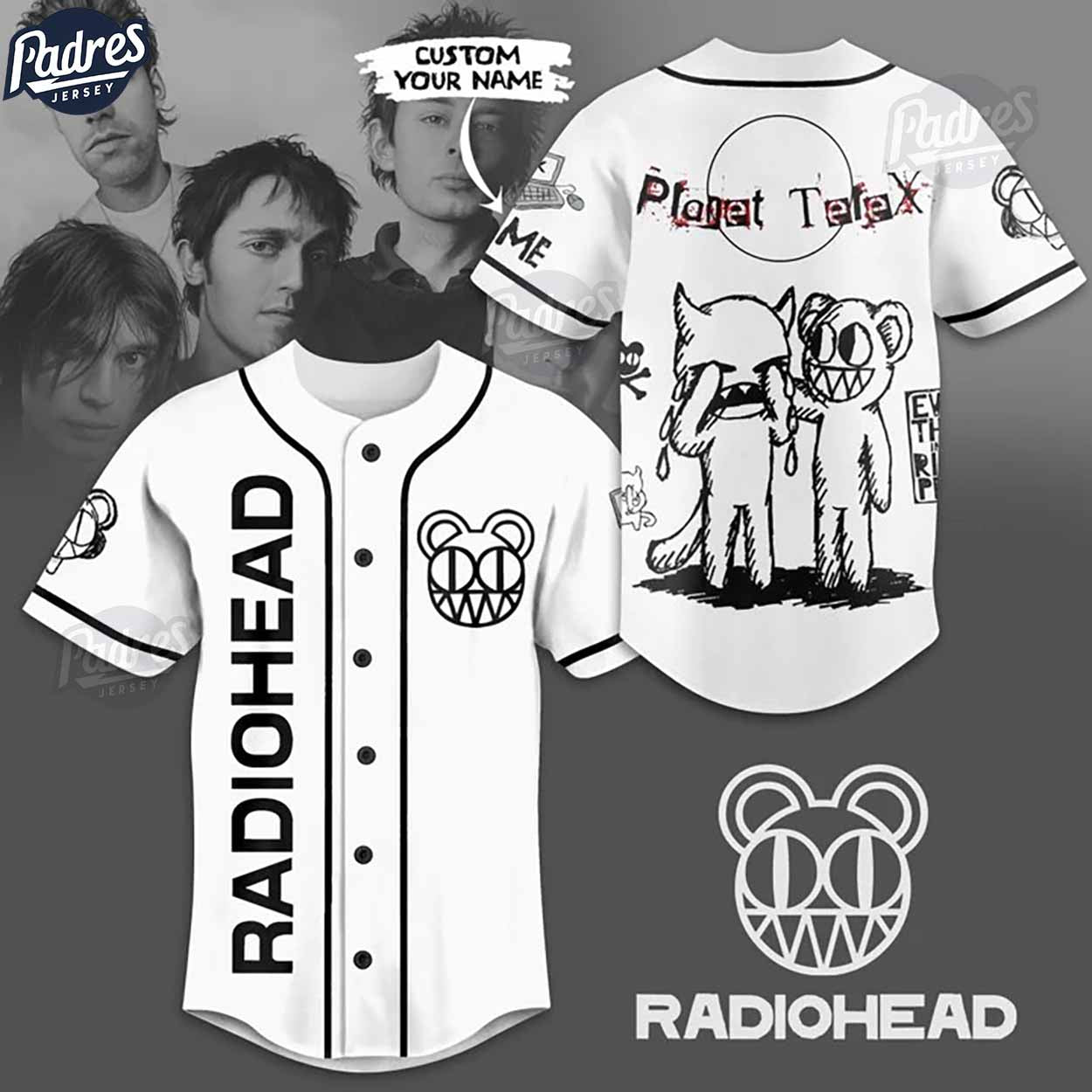 Custom Music Radiohead Planet Telex Baseball Jersey Style - Padres Jersey Oasis: Elevate Your Baseball Style... (Image 1)