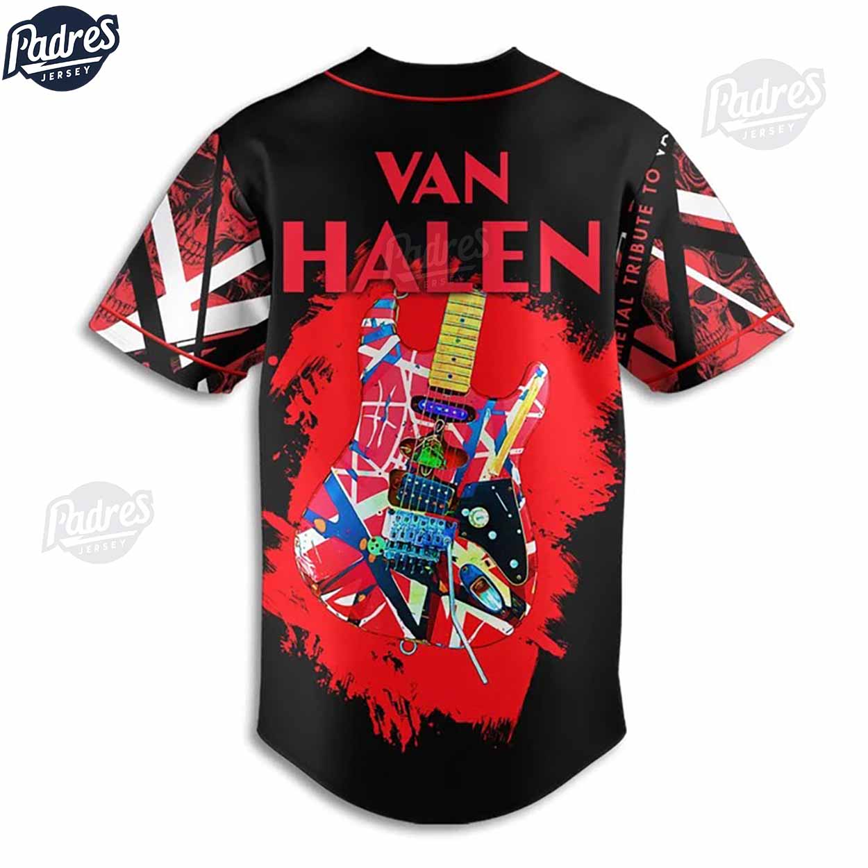 Custom Music Van Halen Baseball Jersey Style - Padres Jersey Oasis: Elevate Your Baseball Style Game T-Shirts,... (Image 3)
