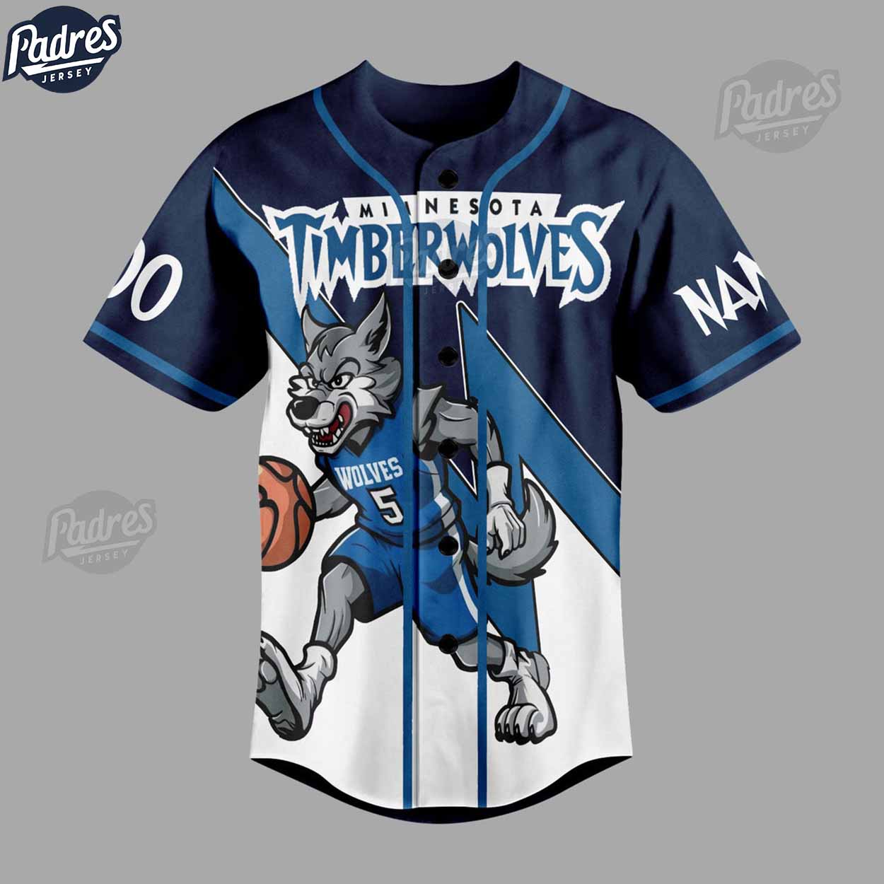 Custom NBA Minnesota Timberwolves Baseball Jersey Style - Padres Jersey Oasis: Elevate Your Baseball Style Game... (Image 2)