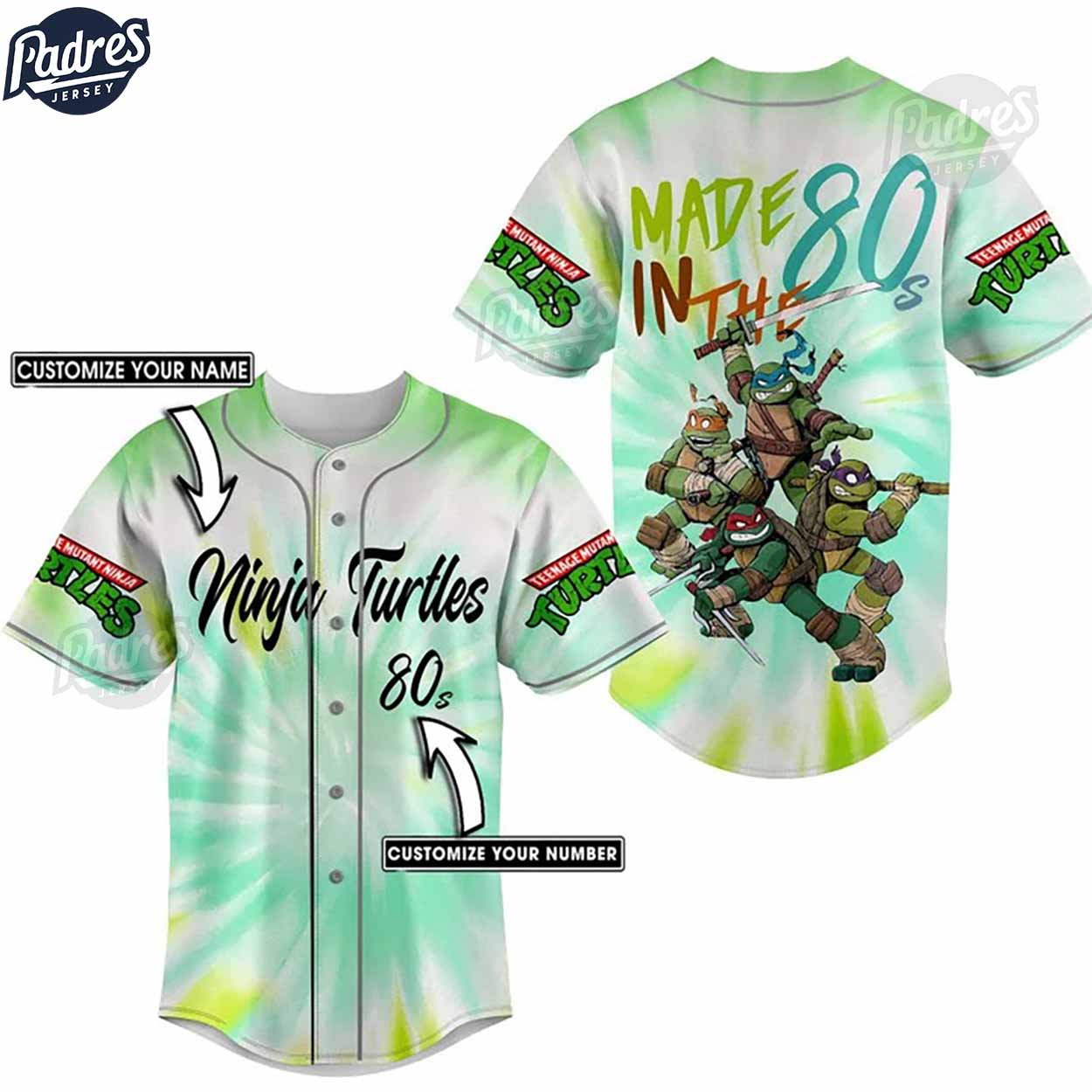 Custom Ninja Turtle Padres Jersey - Padres Jersey Oasis: Elevate Your Baseball Style Game T-Shirts, Hoodie,... (Image 1)