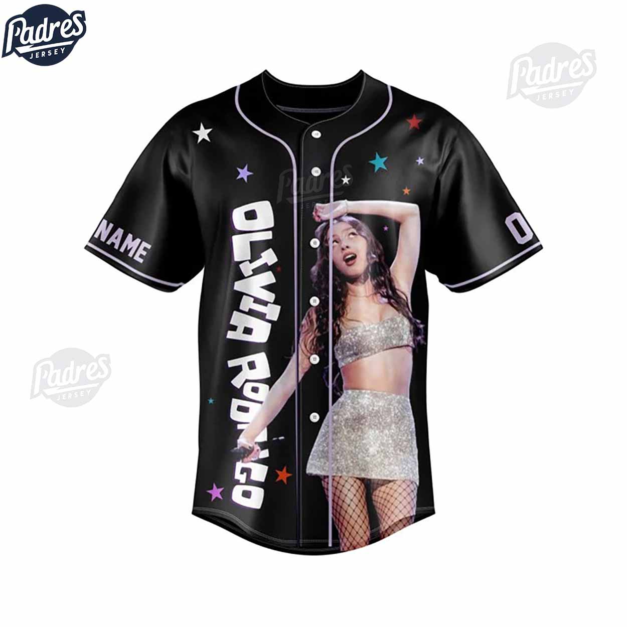 Custom Olivia Rodrigo Baseball Jersey for Fans - Padres Jersey Oasis: Elevate Your Baseball Style Game... (Image 2)