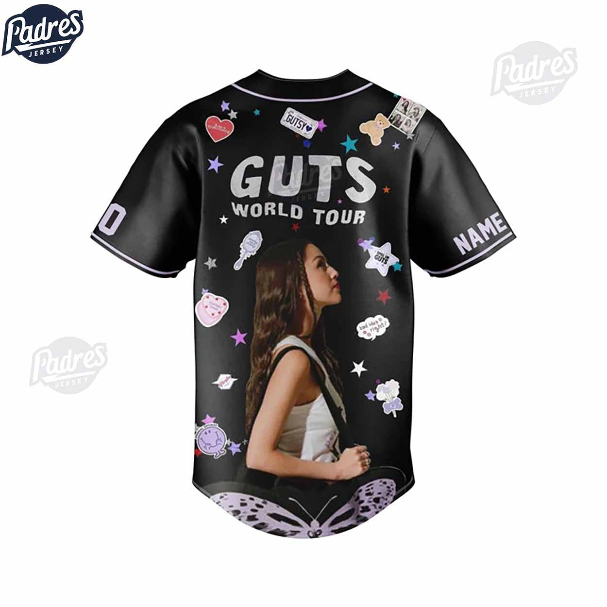 Custom Olivia Rodrigo Baseball Jersey for Fans - Padres Jersey Oasis: Elevate Your Baseball Style Game... (Image 3)