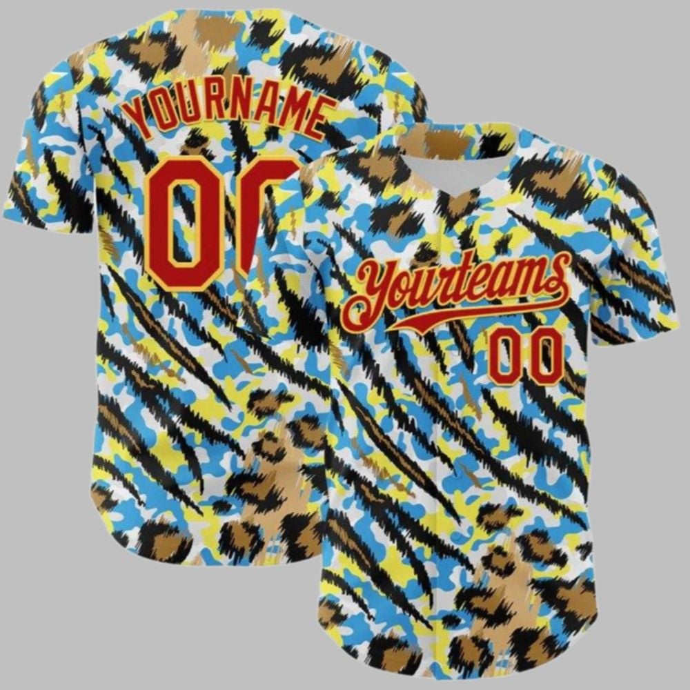 Custom Pattern Rave Party Animal Tiger Leopard Print Baseball Jersey - Grishko.com T-Shirts, Hoodie, Sweatshirt (Image 1)