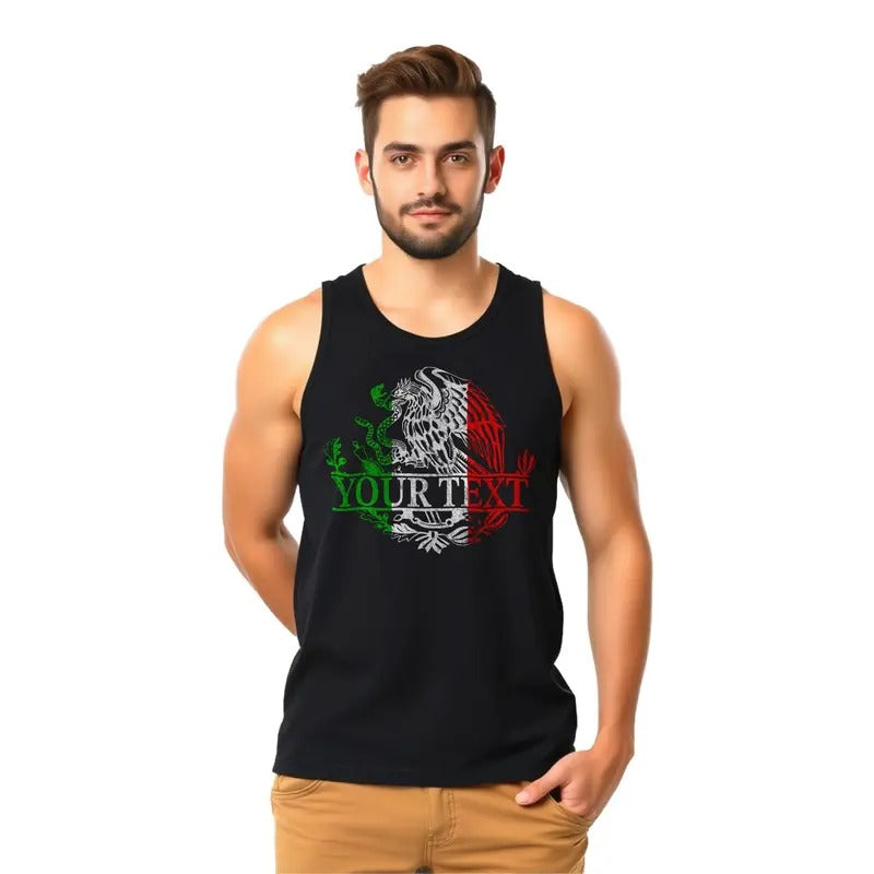 Custom Personalized Mexican Flag Eagle Men Tank Shirt Casual Classic Hoodie, Sweatshirt | WearSparks.com