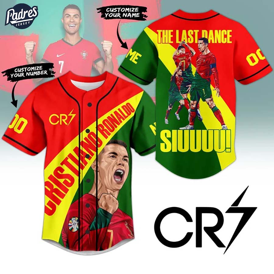 Custom Portugal Cristiano Ronaldo Baseball Jersey Style - Padres Jersey Oasis: Elevate Your Baseball Style Game... (Image 1)