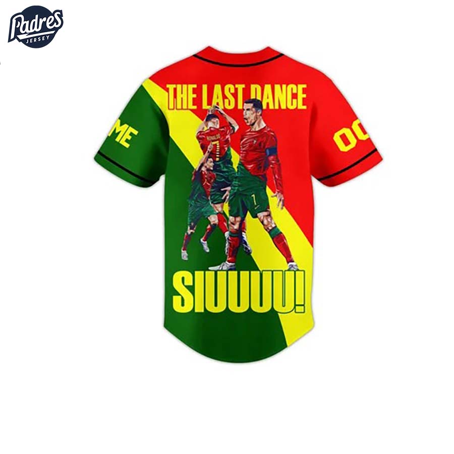 Custom Portugal Cristiano Ronaldo Baseball Jersey Style - Padres Jersey Oasis: Elevate Your Baseball Style Game... (Image 3)