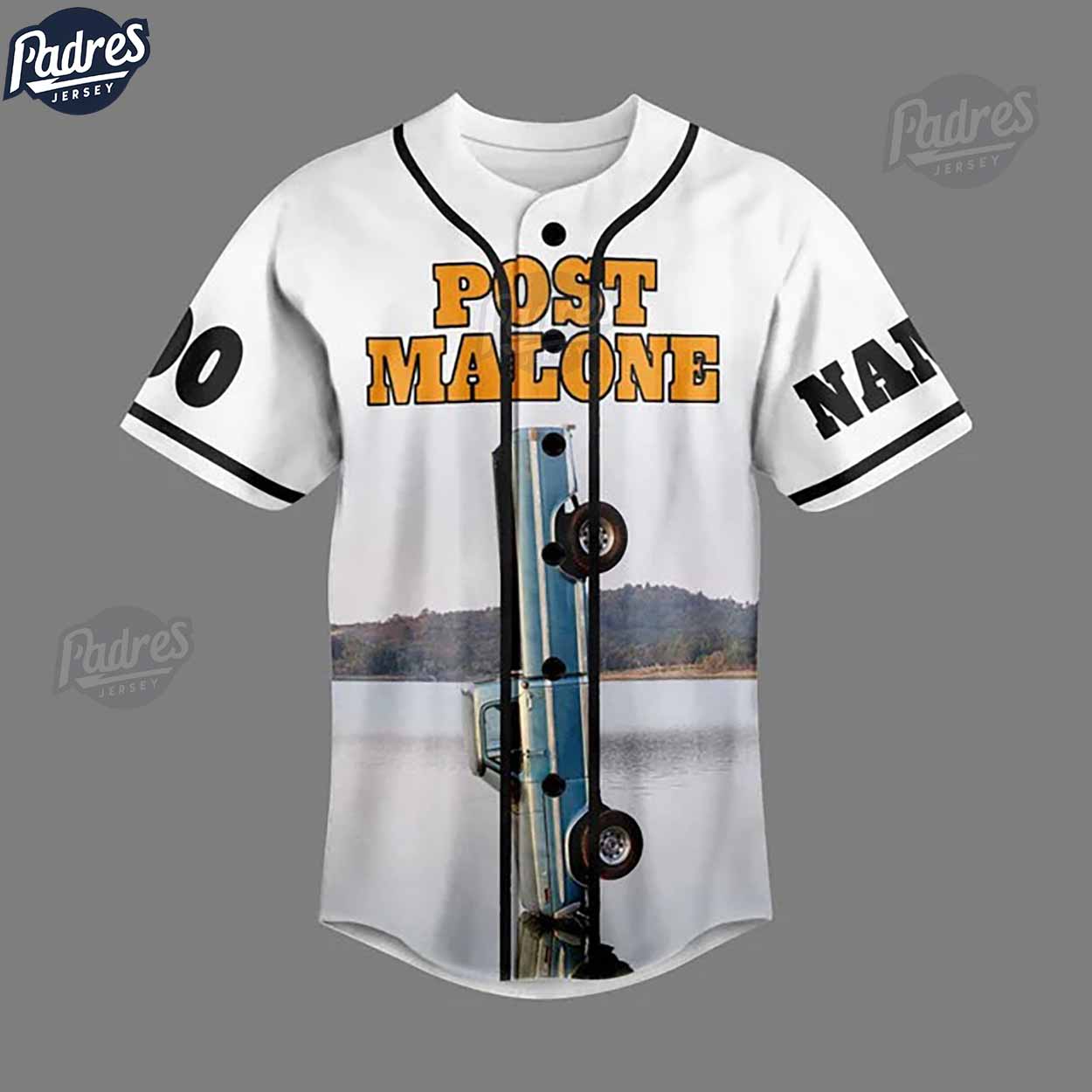 Custom Post Malone F-1 Trillion Baseball Jersey - Padres Jersey Oasis: Elevate Your Baseball Style Game... (Image 2)
