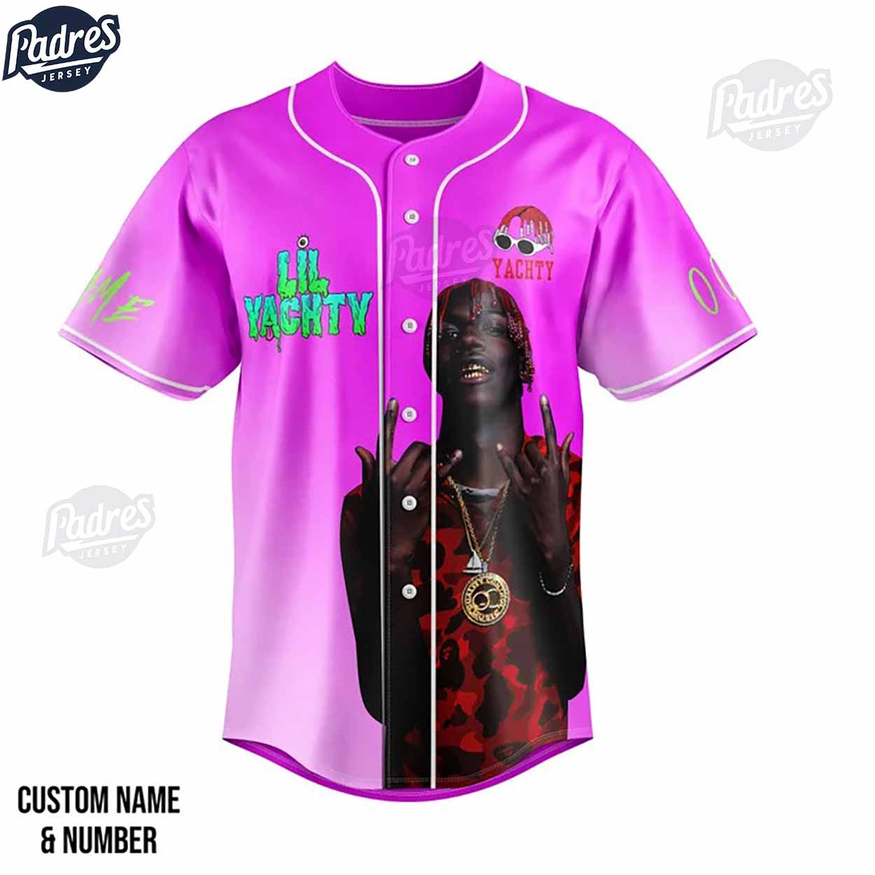 Custom Rapper Lil Yachty Baseball Jersey - Padres Jersey Oasis: Elevate Your Baseball Style Game T-Shirts,... (Image 2)