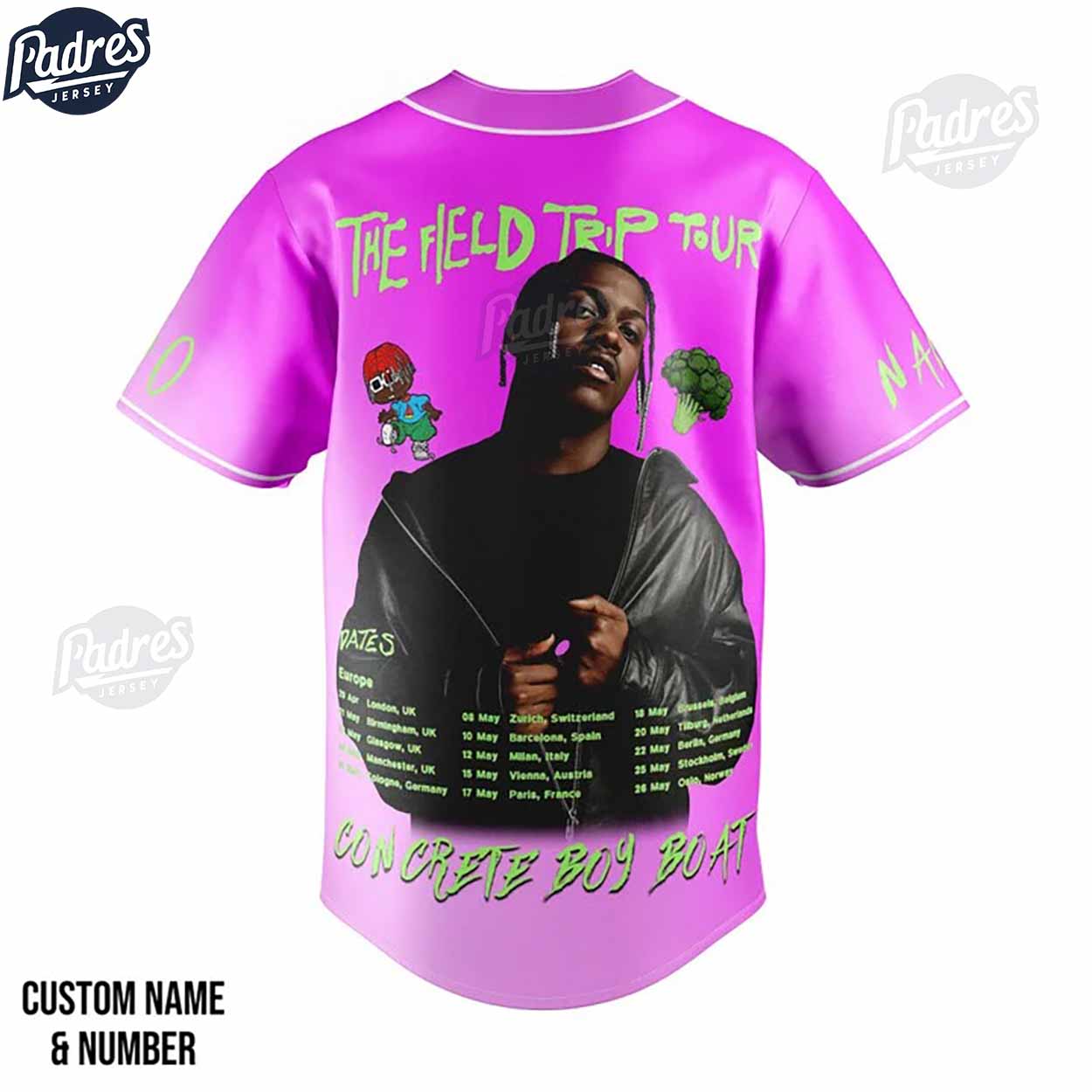 Custom Rapper Lil Yachty Baseball Jersey - Padres Jersey Oasis: Elevate Your Baseball Style Game T-Shirts,... (Image 3)