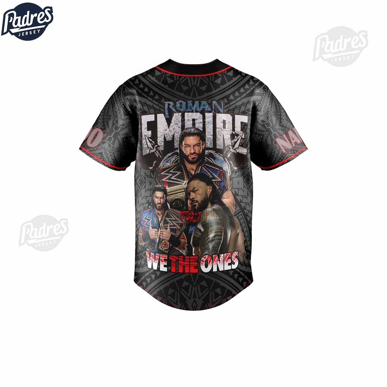 Custom Roman Reigns Empire Baseball Jersey Shirt (Image 2)