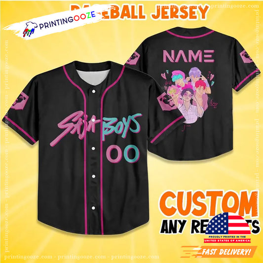 Custom Saja Boy Kpop Idol Baseball Jersey