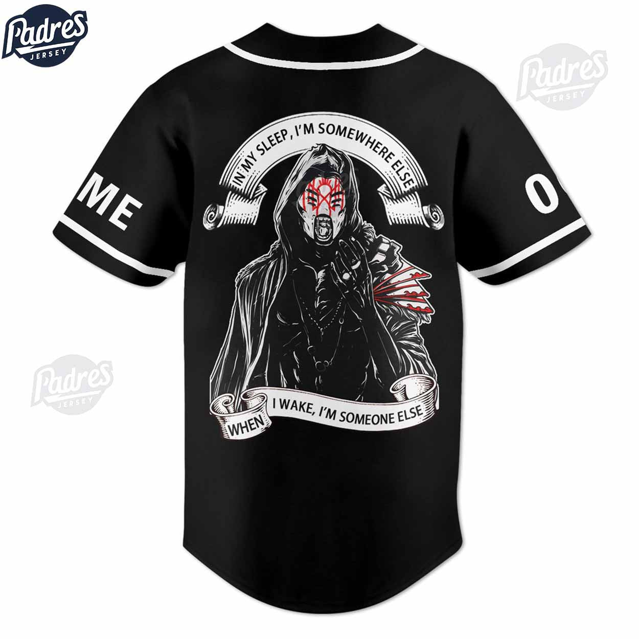 Custom Sleep Token Black Baseball Jersey Shirt (Image 2)