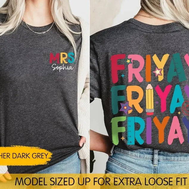 Custom Teacher Shirts, Happy Friyay Shirt, Funny Teacher Shirt, Fri-yay Shirt, Teacher Weekend, Teacher Life Tee, Teacher...