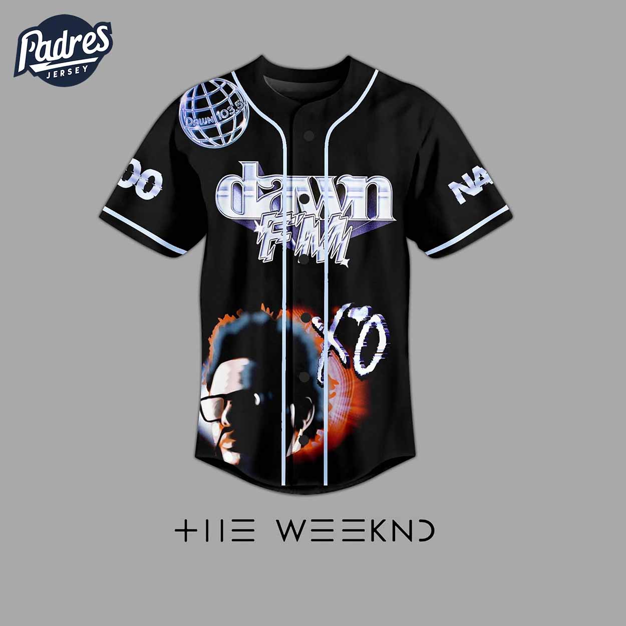 Custom The Weeknd Dawn FM Baseball Jersey - Padres Jersey Oasis: Elevate Your Baseball Style Game T-Shirts,... (Image 2)