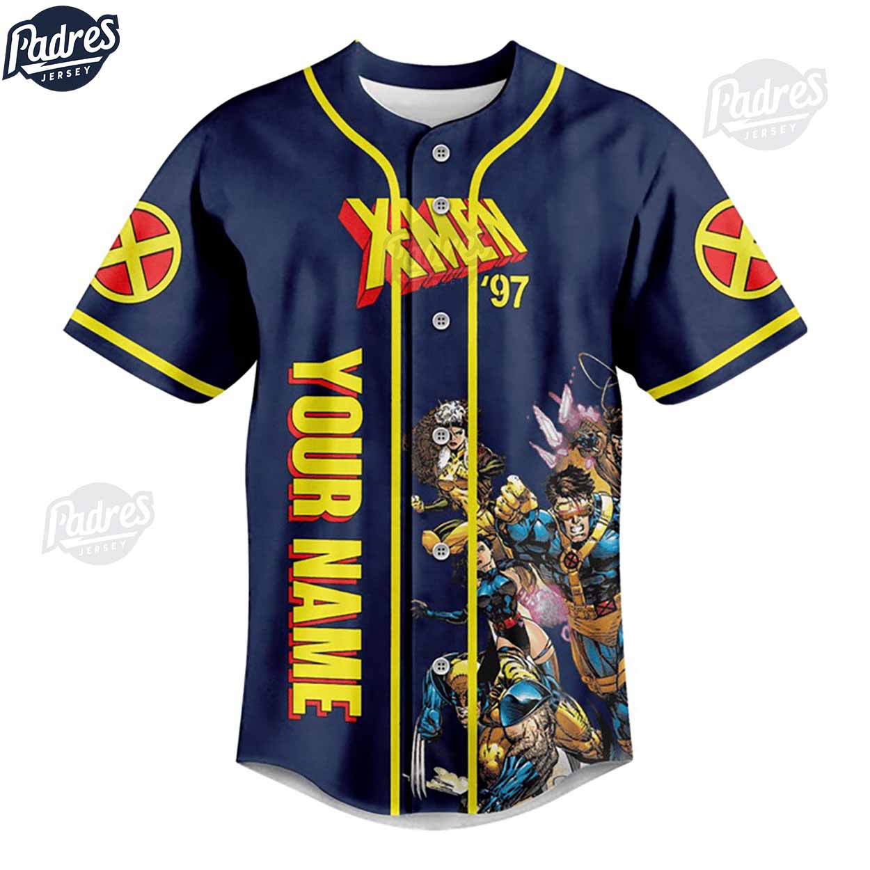 Custom X-Men 97 Baseball Jersey For Fans - Padres Jersey Oasis: Elevate Your Baseball Style Game T-Shirts,... (Image 2)