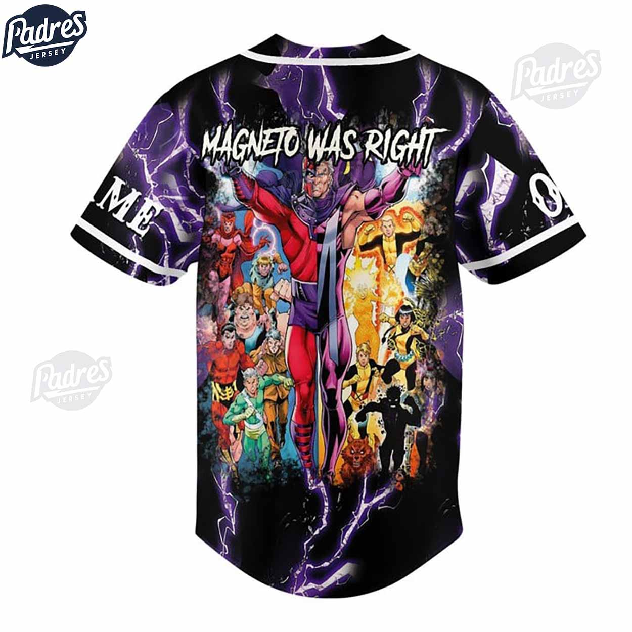 Custom X-Men 97 Magneto Baseball Jersey Style - Padres Jersey Oasis: Elevate Your Baseball Style Game T-Shirts,... (Image 3)