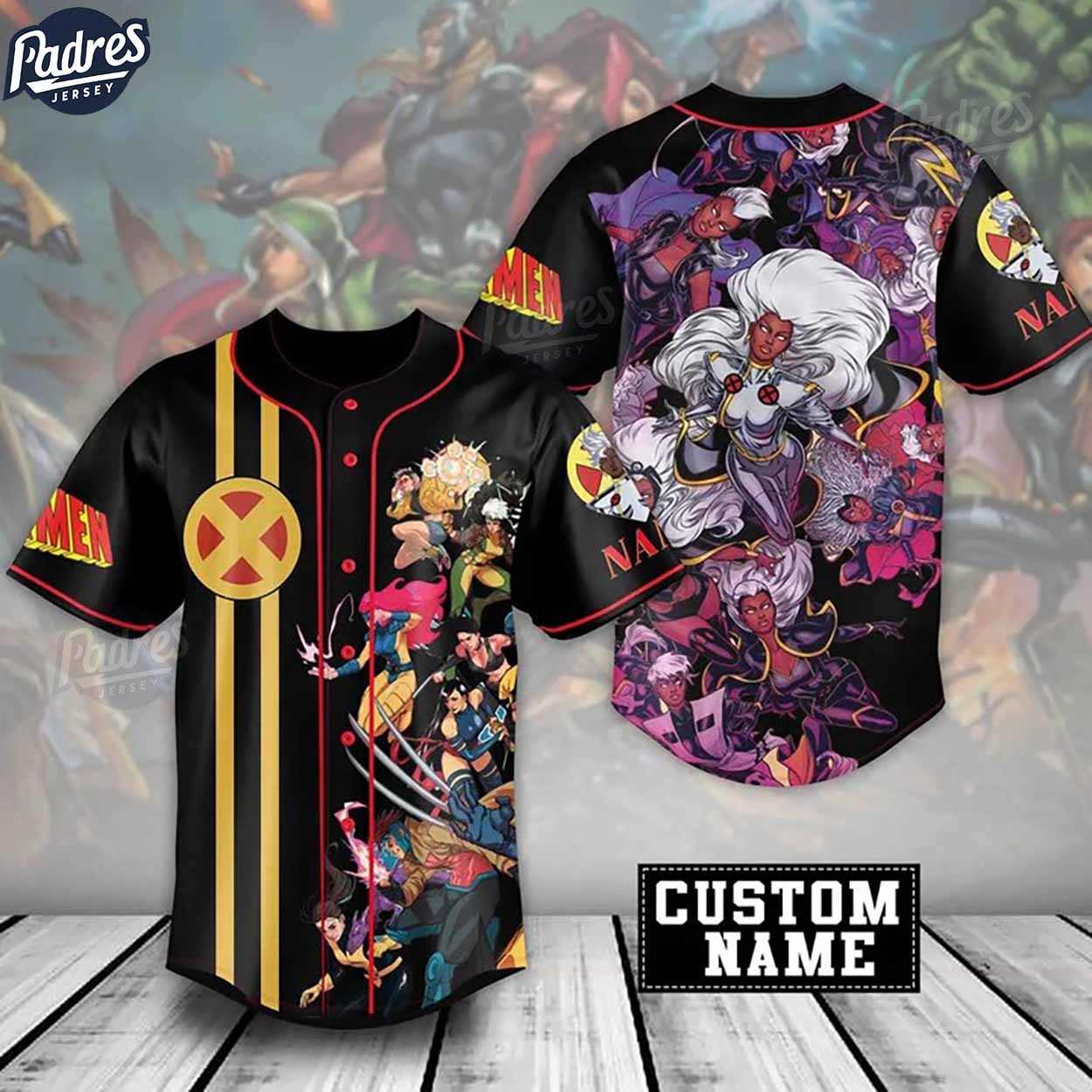 Custom X-Men 97 Storm Baseball Jersey - Padres Jersey Oasis: Elevate Your Baseball Style Game T-Shirts, Hoodie,... (Image 1)