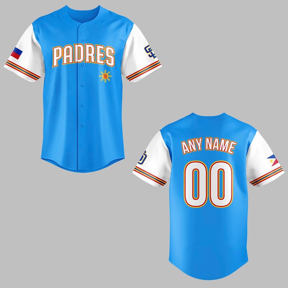 Custome Padres Filipino Heritage Night Jersey 2025 - Grishko.com T-Shirts, Hoodie, Sweatshirt | WearSparks.com (Image 1)