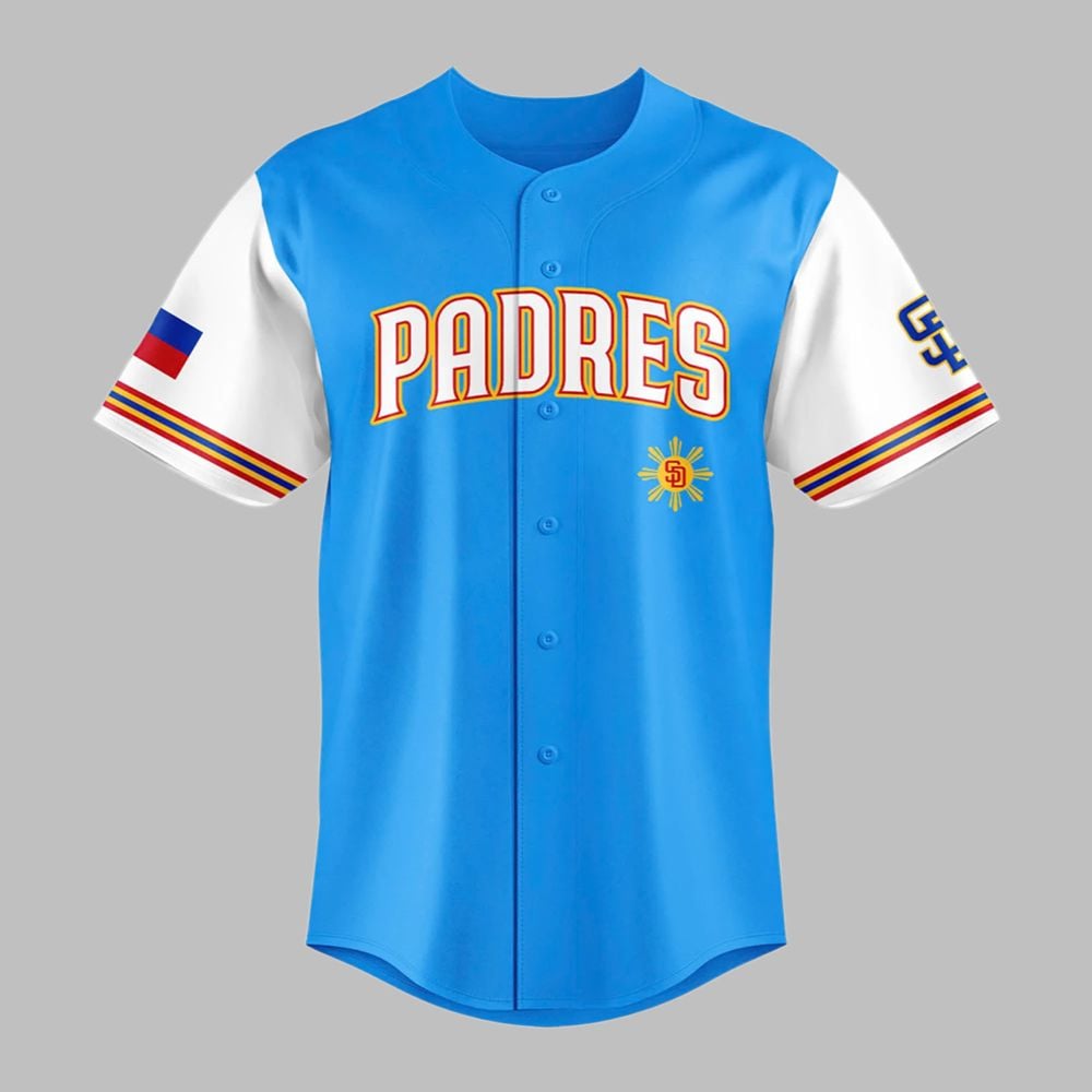 Custome Padres Filipino Heritage Night Jersey 2025 - Grishko.com T-Shirts, Hoodie, Sweatshirt | WearSparks.com (Image 2)