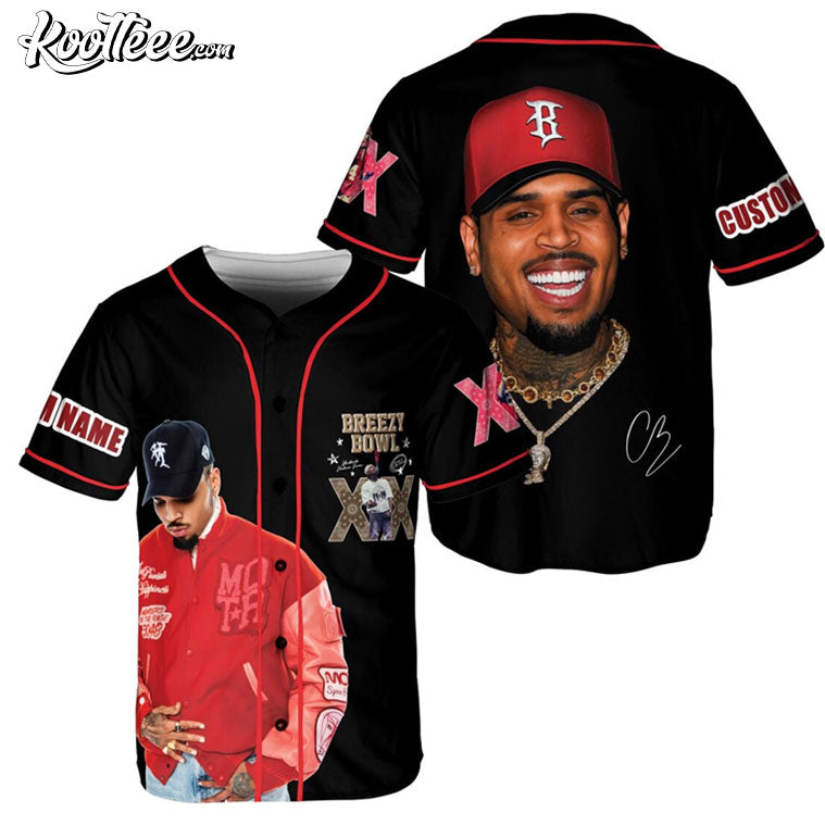Customized Retro Chris Brown Breezy Bowl XX Baseball Jersey