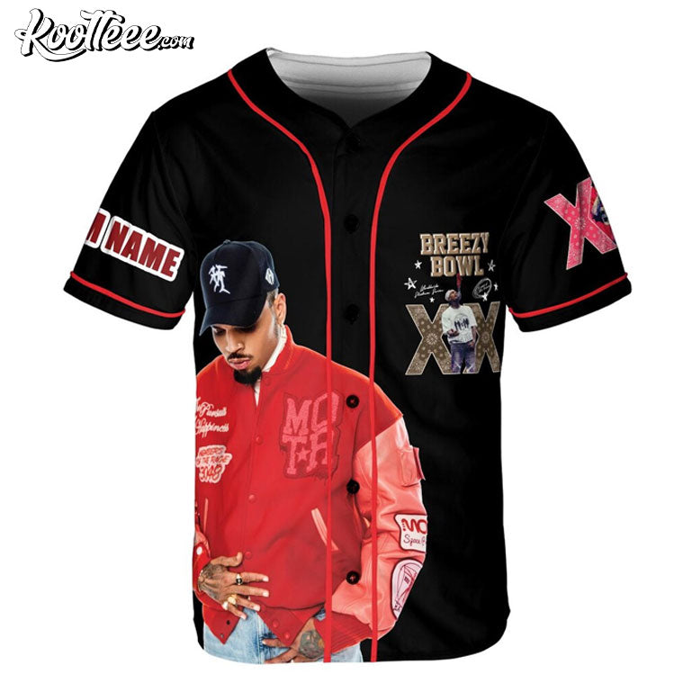 Customized Retro Chris Brown Breezy Bowl XX Baseball Jersey