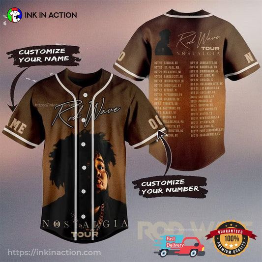 Customized Rodwave Concert 2023 Nostalgia Baseball Jersey
