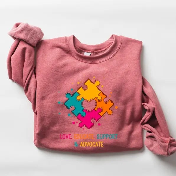Cute Autism Teacher Sweatshirt, Autism Awareness Sweatshirt, Neurodiversity Shirt, Autistic Pride Shirt, Autism Mom,...