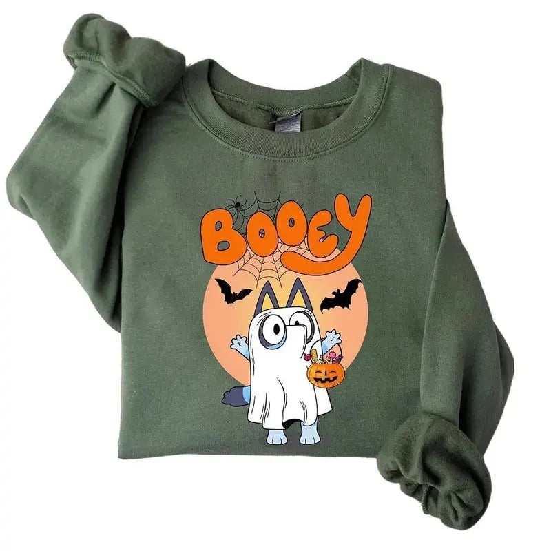 Cute Booey Halloween Sweatshirt, Spooky Cartoon Shirt, Halloween Family Match Shirts, Halloween Horror Kids T-Shirts Hoodie