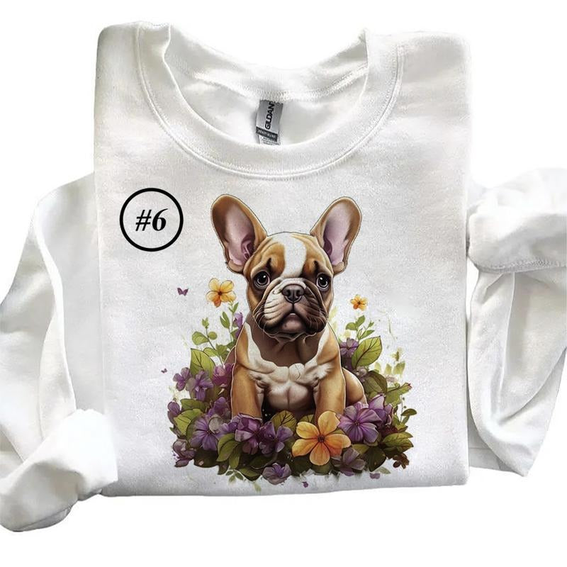 Cute Flowers Dogs all Funny Sweatshirts Hoodie Tropical Dog Watercolor Summer T-shirt Unisex Hunting Season, 4th of July...