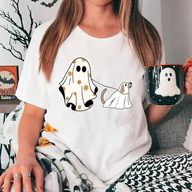 Cute Ghost Dog Shirt, Ghost Dog Shirt, Dog Lovers Gift, Halloween Dog Shirt, Ghost Dogs Shirt, Halloween Dog Shirt,...
