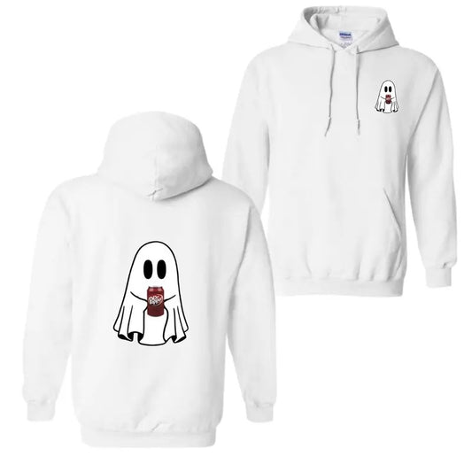 Cute Ghost Dr. Pepper Hoodie Halloween Shirt Halloween Crewneck Halloween Ghost Hoodie Spooky Season Halloween Sweatshirt
