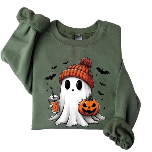 Cute Ghost Sweatshirt, Funny Spooky Sweatshirt, Womens Ghost Sweatshirt, Spooky Season, Halloween Party Shirt, Fall Ghost...