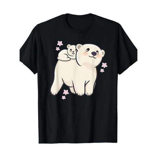 Cute Kawaii Anime - Polar Bear Baby Mother - Kawaii Japanese T-shirt -100% Cotton Made in USA Hoodie, Sweatshirt