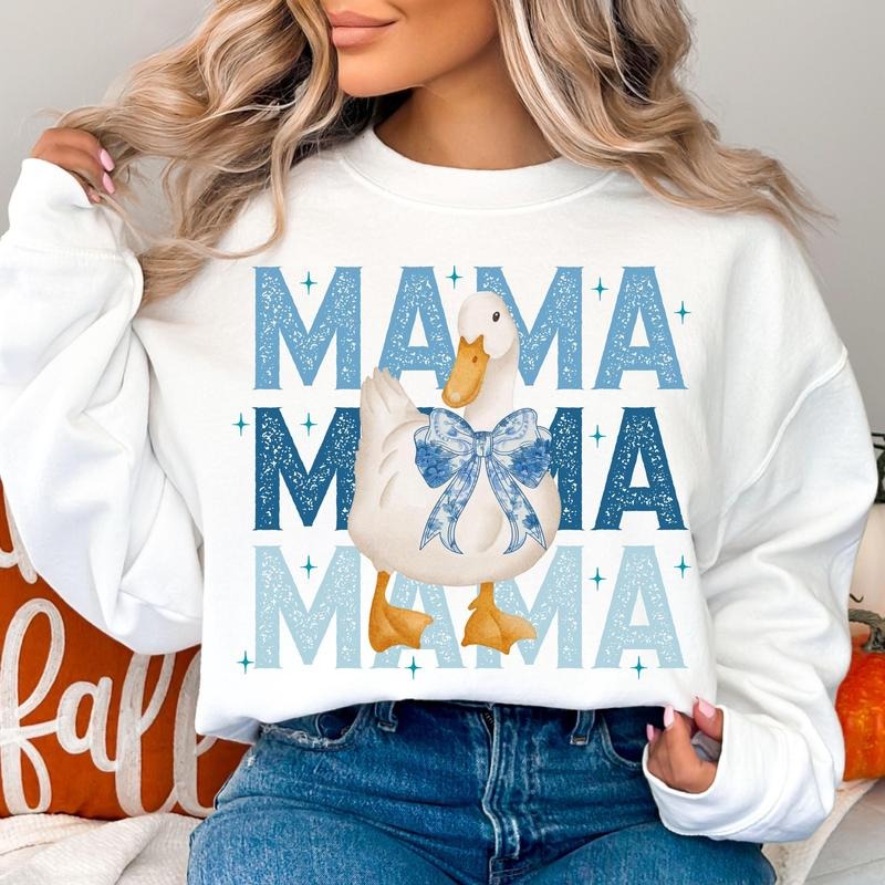 Cute Mama Coquette Png Goose Png Goose Lover Sublimation Mother's Day Png Girly Png Goose T-shirt Png Birthday Gift For...