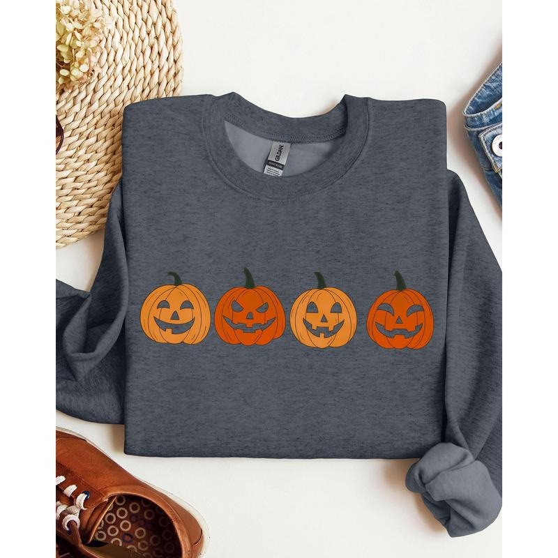 Cute Mini Pumpkins, Halloween, Retro, Fall, Autumn, Jack-o-lanterns Sweatshirt T-Shirts, Hoodie | WearSparks.com