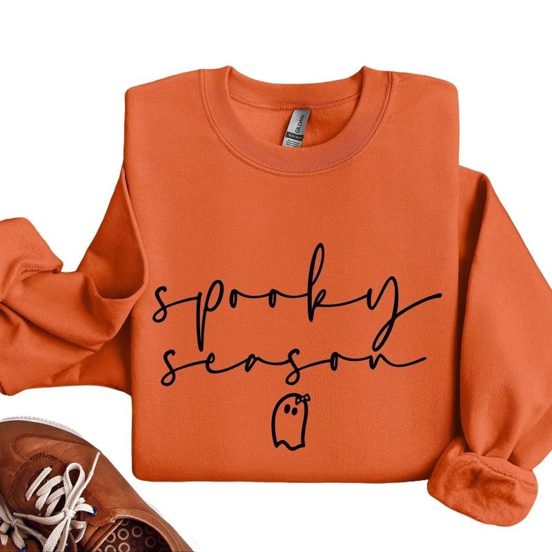 Cute Spooky Season Sweatshirt,Halloween Sweatshirt, Womens Halloween Sweatshirt, Cute Fall Sweater, Gift For Halloween,...