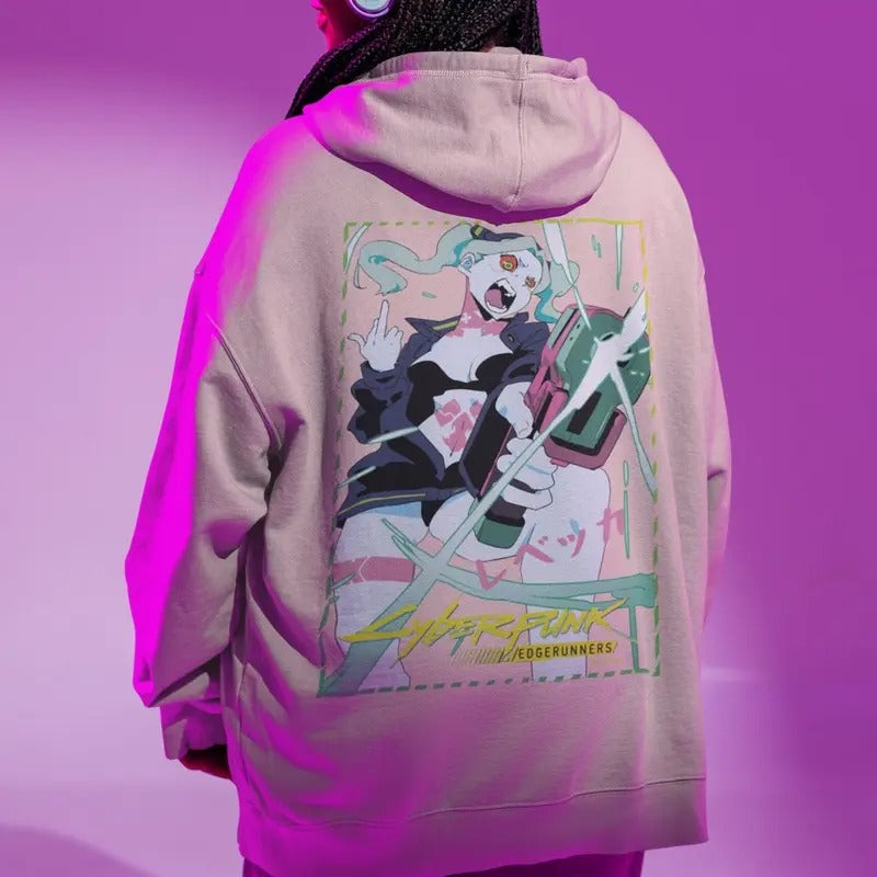 Cyberpunk Hoodie - Edge Runners DAVID - LUCY Neon Shirt Cyberpunk Rebecca - Cyberpunk Shirt