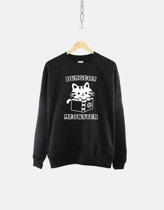 D And D Sweatshirt - Dungeons and Dragons Sweatshirt - Dungeon Meowster Cat Sweatshirt - D&D Gift - Dungeon Master...