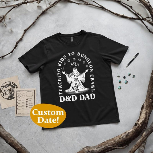 D&D Dad Shirt Dungeons And Dragons FatherS Day Gift Teaching To Dungeon Crawl Rpg Dad Dice Shirt Geek Gift For Gamer Dad...