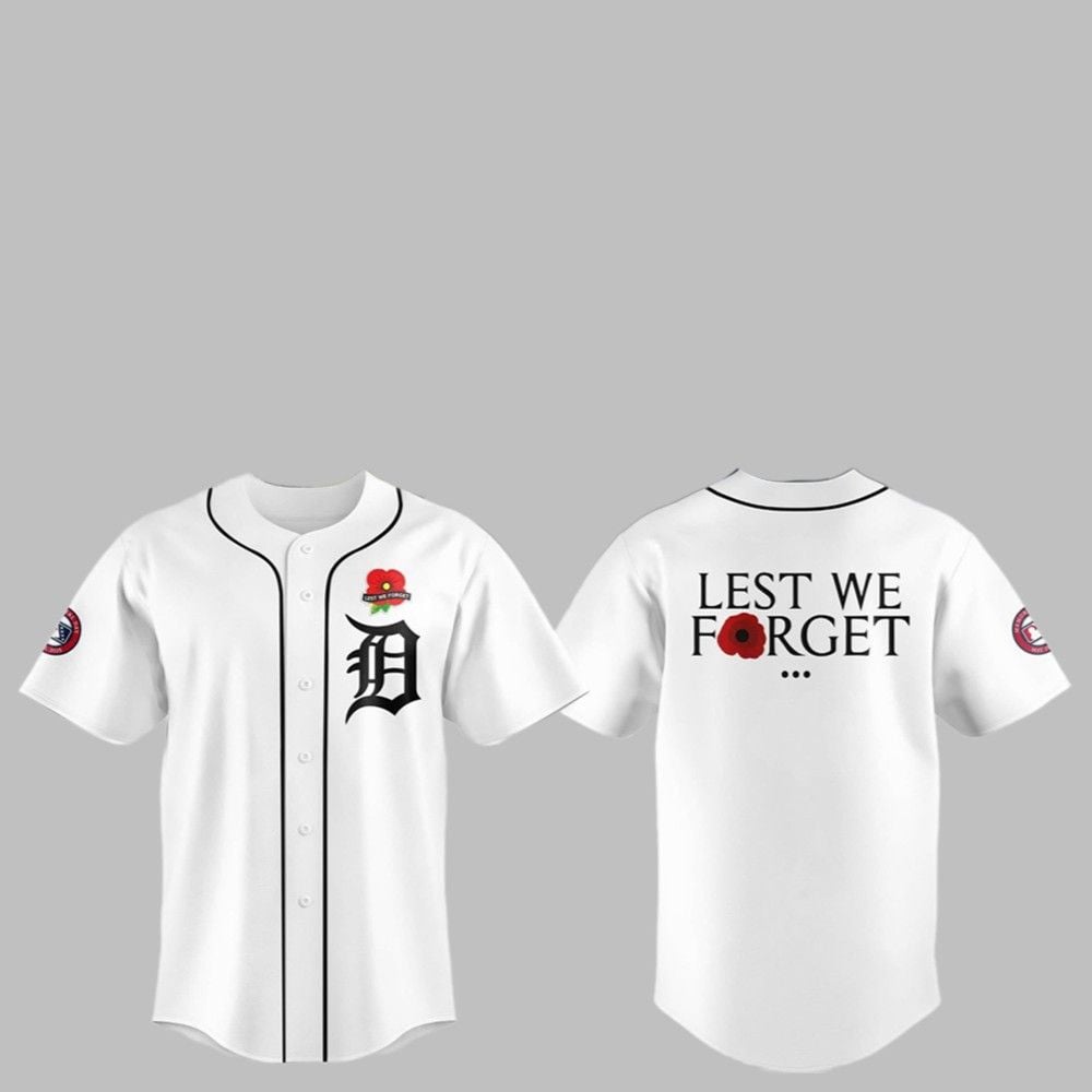 D Tigers Lest We Forget Jersey 2025 - Grishko.com T-Shirts, Hoodie, Sweatshirt | WearSparks.com (Image 1)