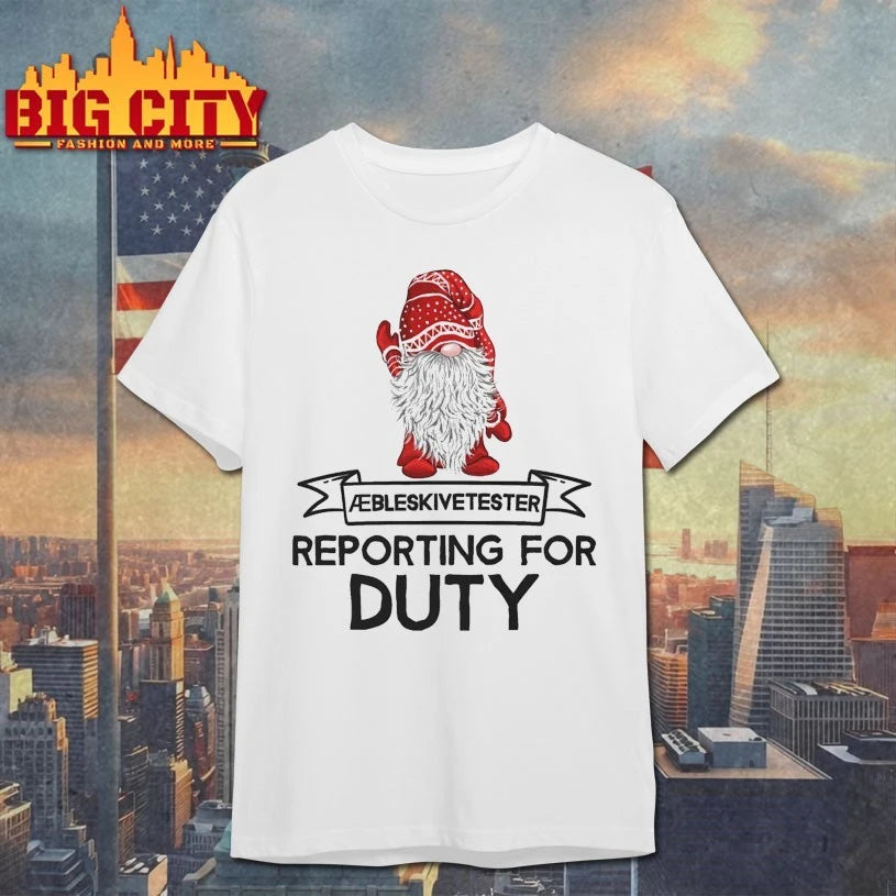 DANISH AEBLESKIVETESTER Reporting for duty shirt