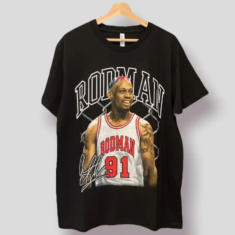 "DENNIS RODMAN" Vintage Style Tee - Brand New - Top, Menswear Hoodie, Sweatshirt | WearSparks.com