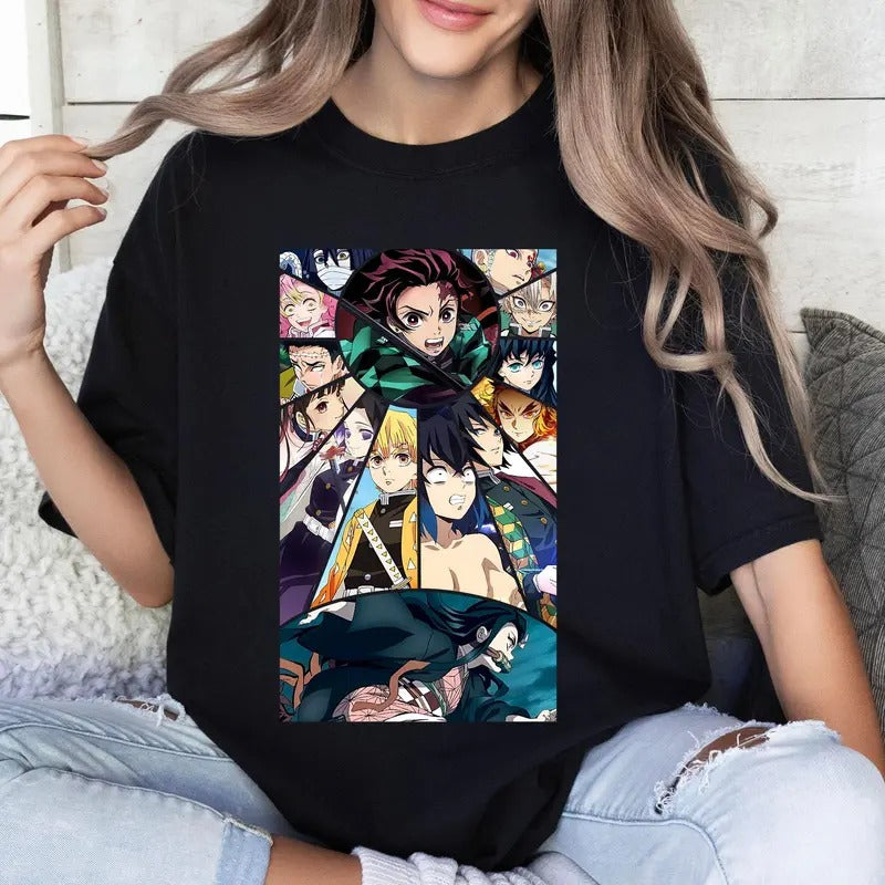 DM Characters Hashira Shirt Crewneck Hoodie Comfort Cotton Sweatshirt | WearSparks.com