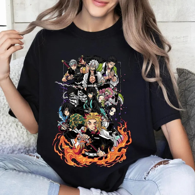DM Hashira Characters Anime Tshirt Crewneck Hoodie Sweatshirt | WearSparks.com