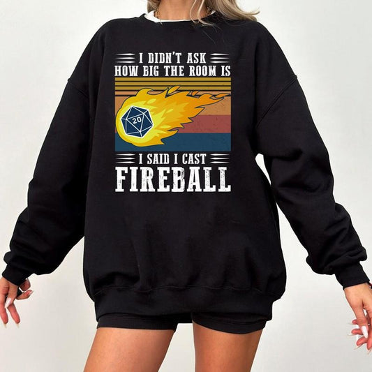 DM I Cast Fireball Shirt, DND Dragon, Dungeons and Dragons Shirt, Dungeon Master Wizard Joke Retro Funny Art Drawing...