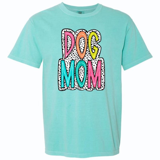 DOG MOM Neon Spotted Comfort Colors T-Shirt Hoodie, Sweatshirt | WearSparks.com