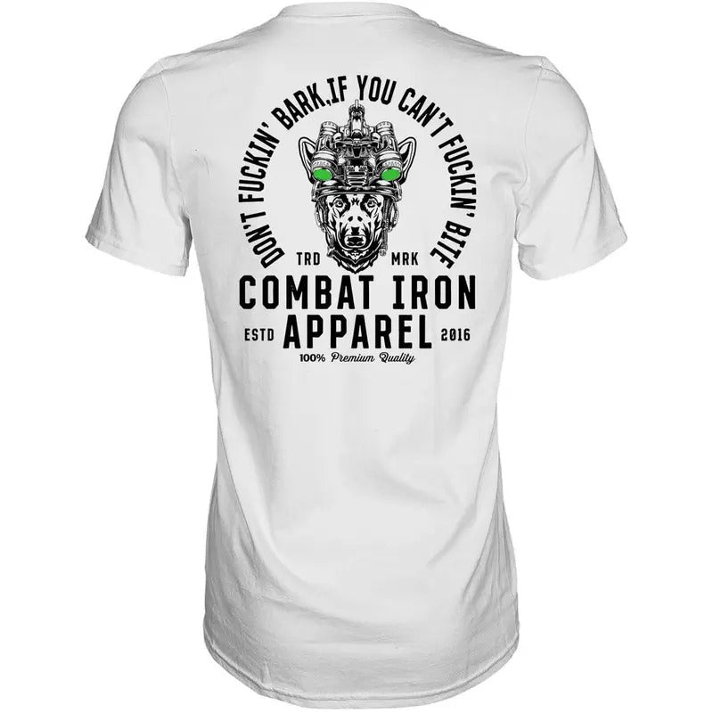 DON'T FUCKIN' BARK IF YOU CAN'T FUCKIN' BITE MEN'S T-SHIRT Hoodie, Sweatshirt | WearSparks.com