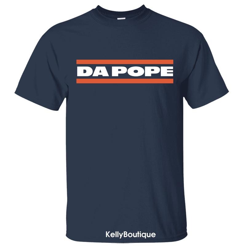 Da POPE Chicago Pope Leo XIV T-shirt, New Catholic Pope, Robert Francis Prevost First American Pope History Shirt, Front...